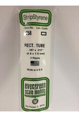 Evergreen RECTANGULAR TUBE-.187"X.312" (2/PK)