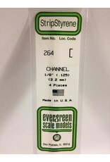 Evergreen CHANNEL-.125"4/PK
