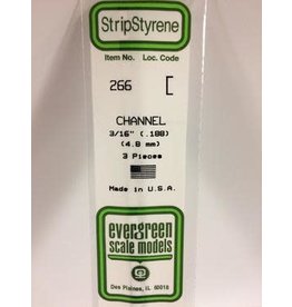 Evergreen CHANNEL-.188"3/PK