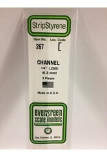 Evergreen CHANNEL-.250"3/PK