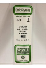 Evergreen I BEAM-.125"(4/PK)