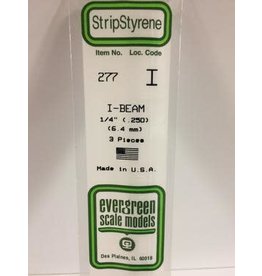 Evergreen I BEAM-.250"(3/PK)