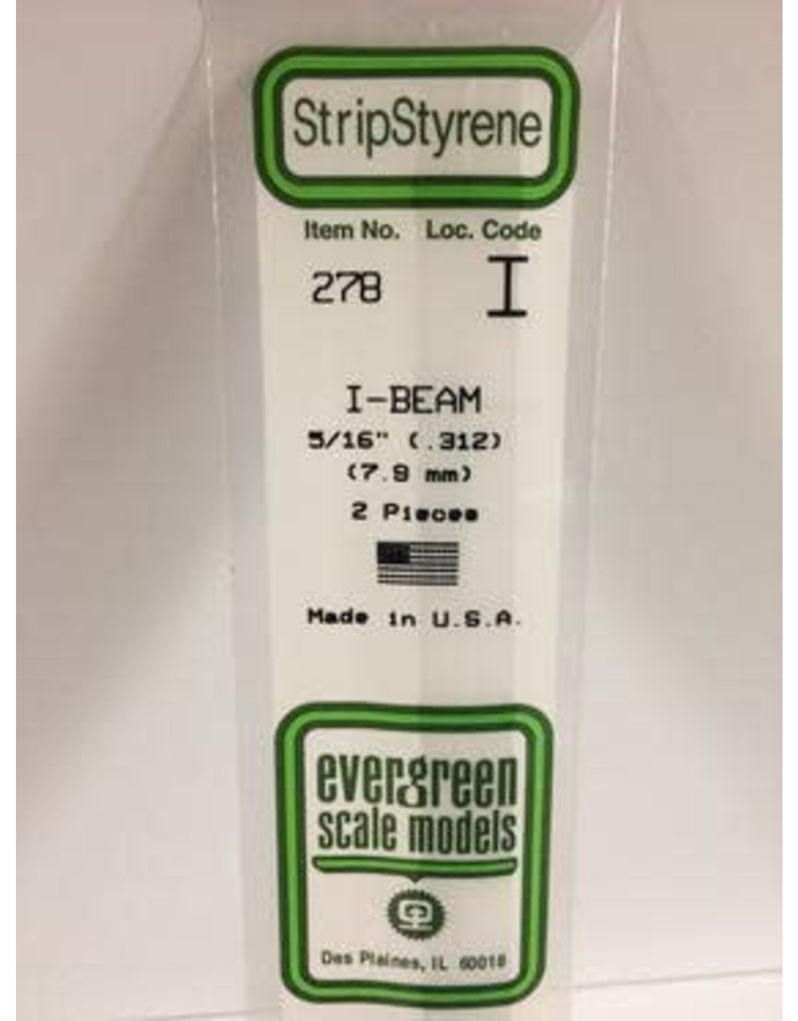 Evergreen I BEAM-.312"(2/PK)
