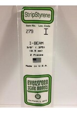 Evergreen I BEAM-.375"(2/PK)
