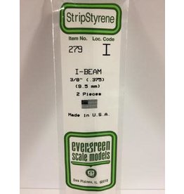 Evergreen I BEAM-.375"(2/PK)