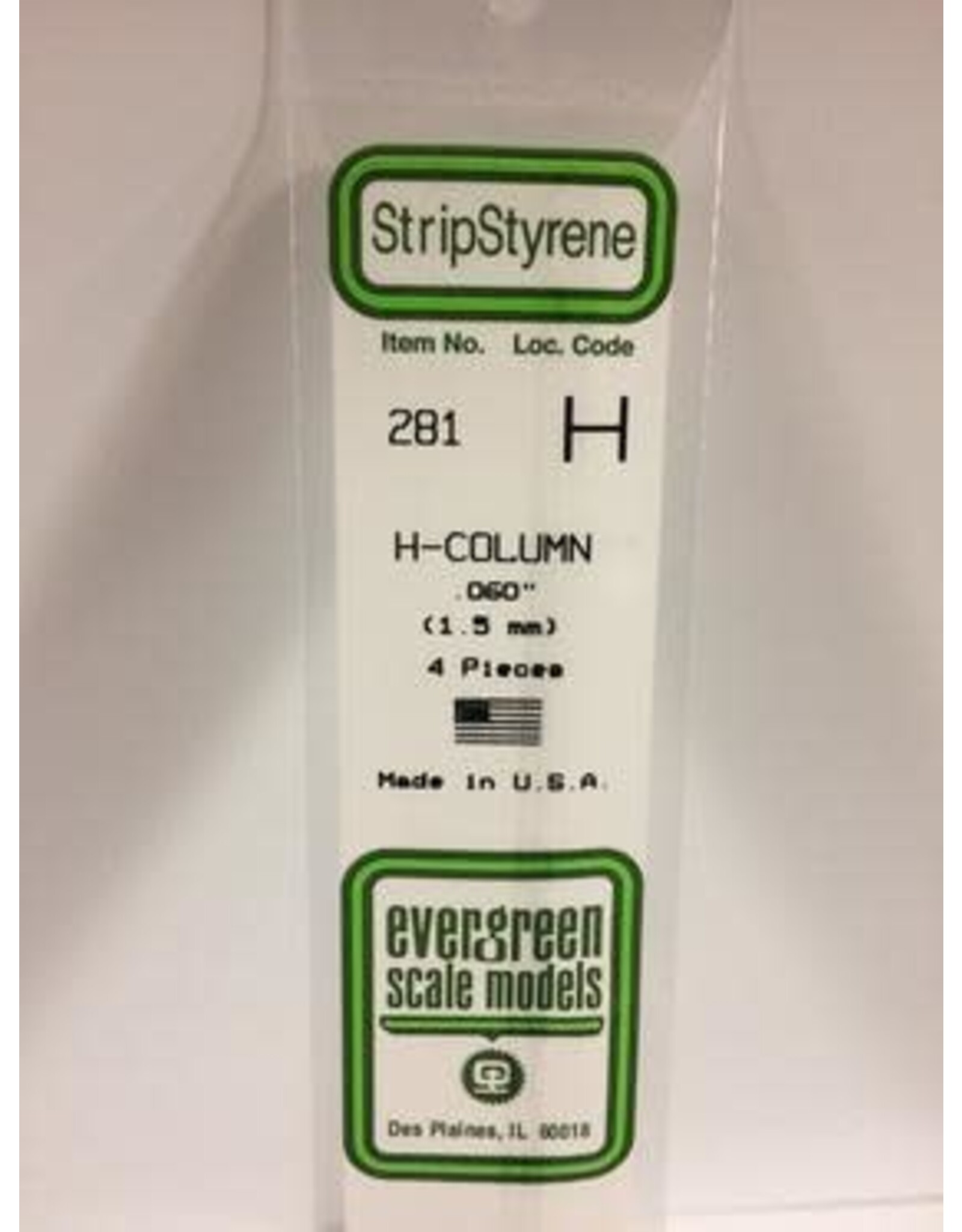 Evergreen H COLUMN-.060"(4/PK)