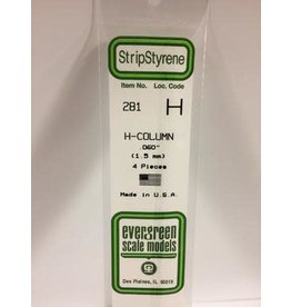 Evergreen H COLUMN-.060"(4/PK)