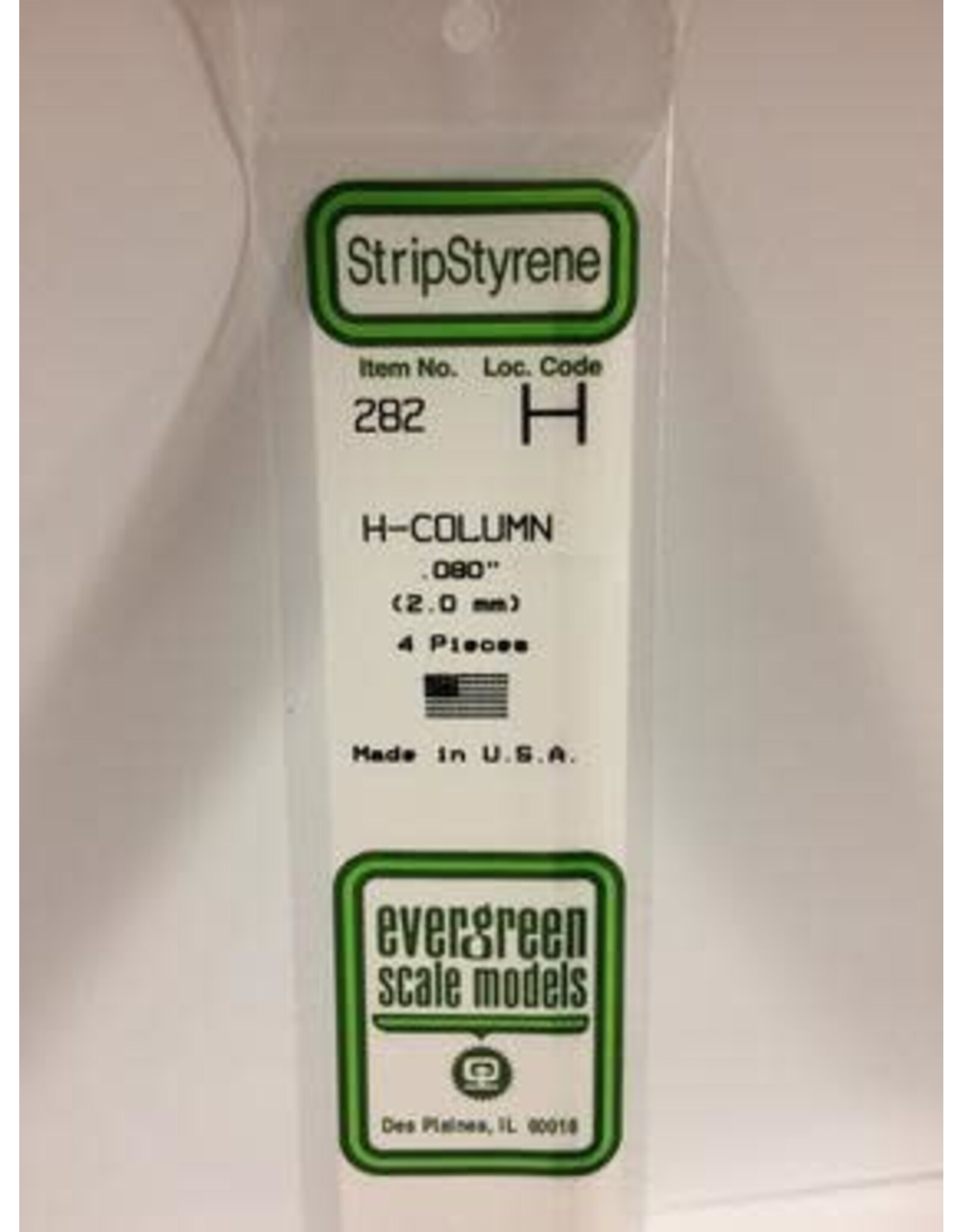Evergreen H COLUMN-.080"(4/PK)