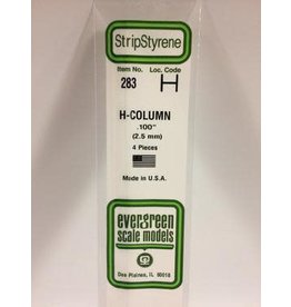Evergreen H COLUMN-.100"(4/PK)