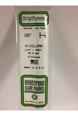 Evergreen H COLUMN-.250"(2/PK)