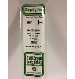 Evergreen H COLUMN-.250"(2/PK)
