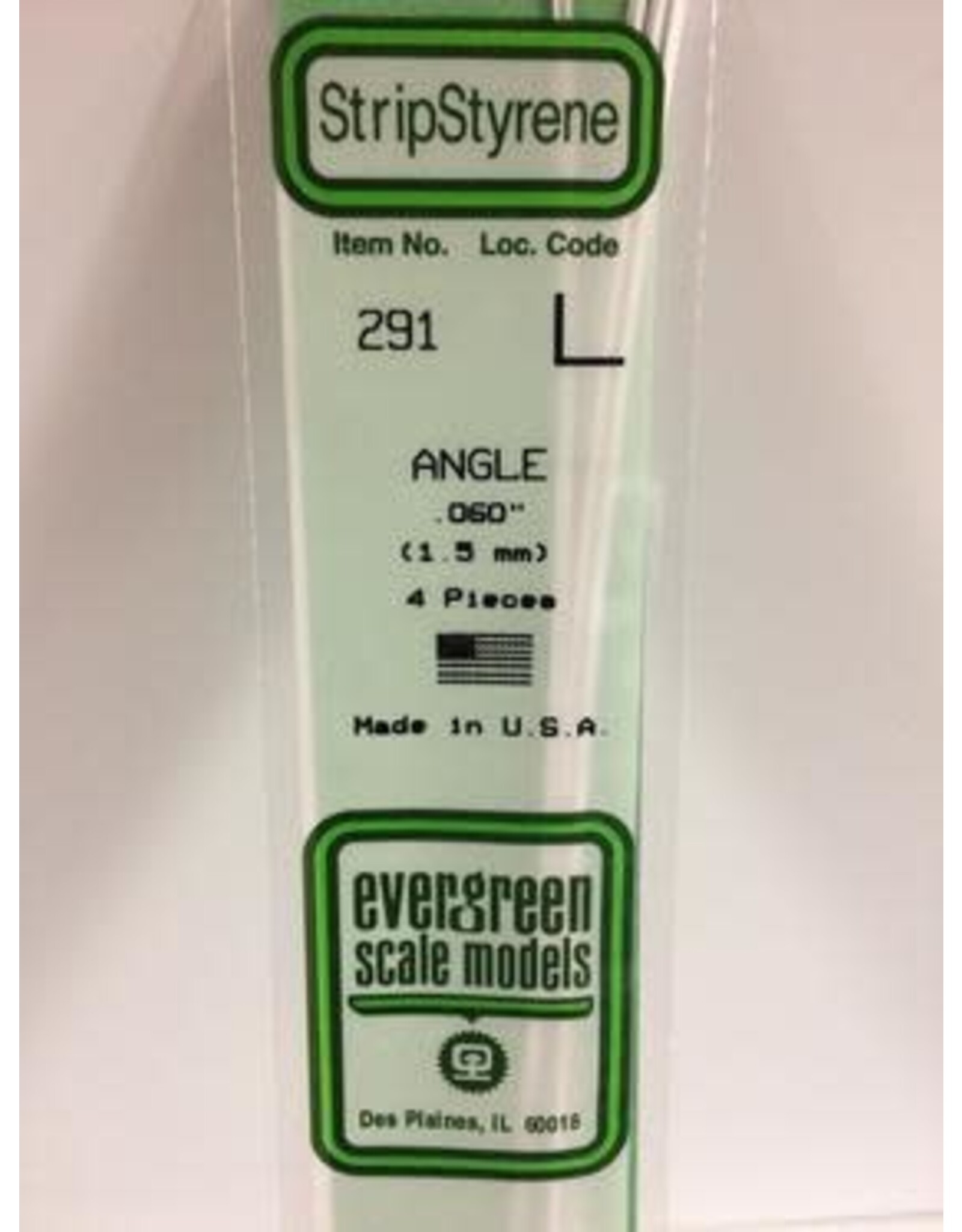 Evergreen ANGLE-.060" (4/PK)