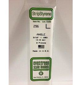 Evergreen ANGLE-.188" (3/PK)
