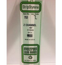 Evergreen 14" Z CHANNELS2.5MM (4PCS)