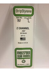 Evergreen 14" Z CHANNELS6.3MM (3PCS)