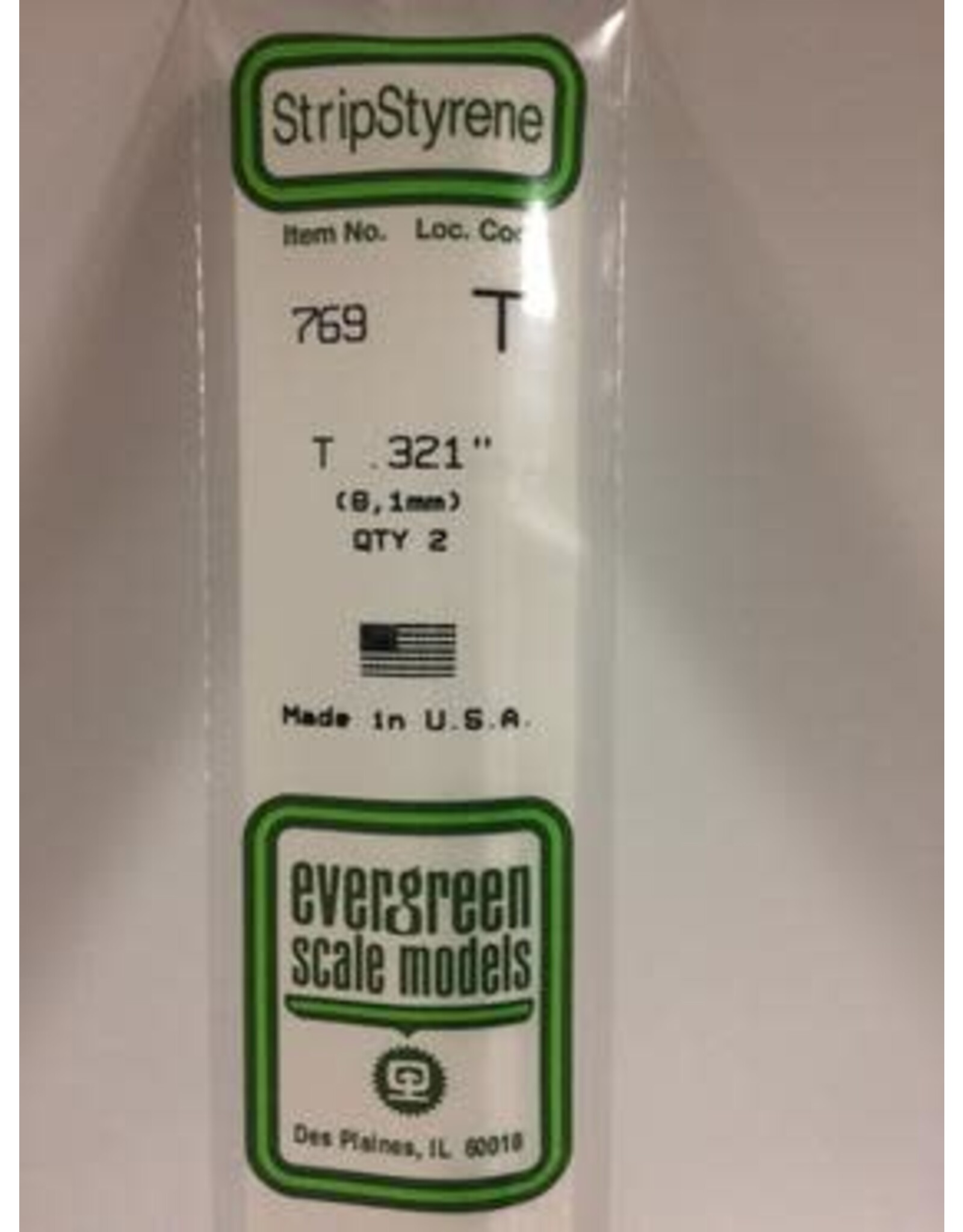 Evergreen 14" T CHANNELS8.1MM (2PCS)