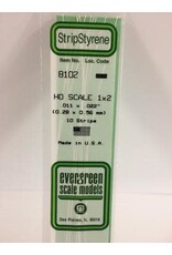 Evergreen HO STRIPS-1"X2"(10/PK)