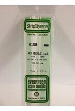 Evergreen HO STRIPS-1"X8"(10/PK)
