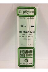 Evergreen HO STRIPS-1"X10"(10/PK)