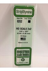 Evergreen HO STRIPS-2"X2"(10/PK)