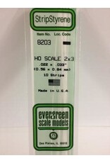 Evergreen HO STRIPS-2"X3"(10/PK)