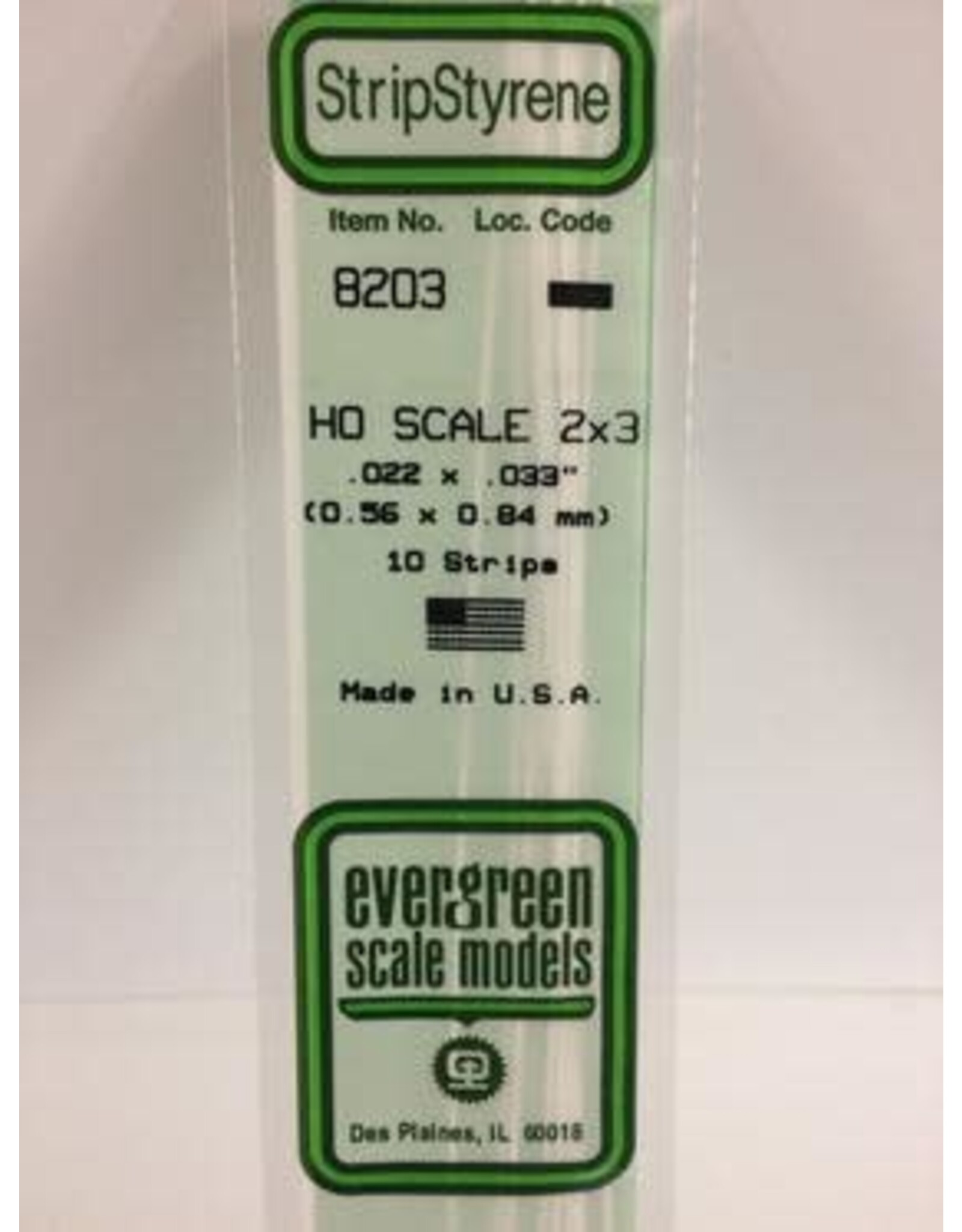 Evergreen HO STRIPS-2"X3"(10/PK)