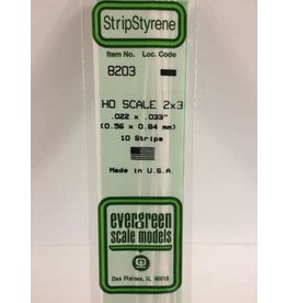Evergreen HO STRIPS-2"X3"(10/PK)