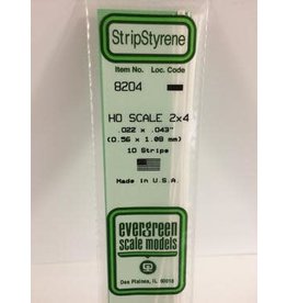 Evergreen HO STRIPS-2"X4"(10/PK)