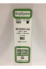 Evergreen HO STRIPS-4"X4"(10/PK)
