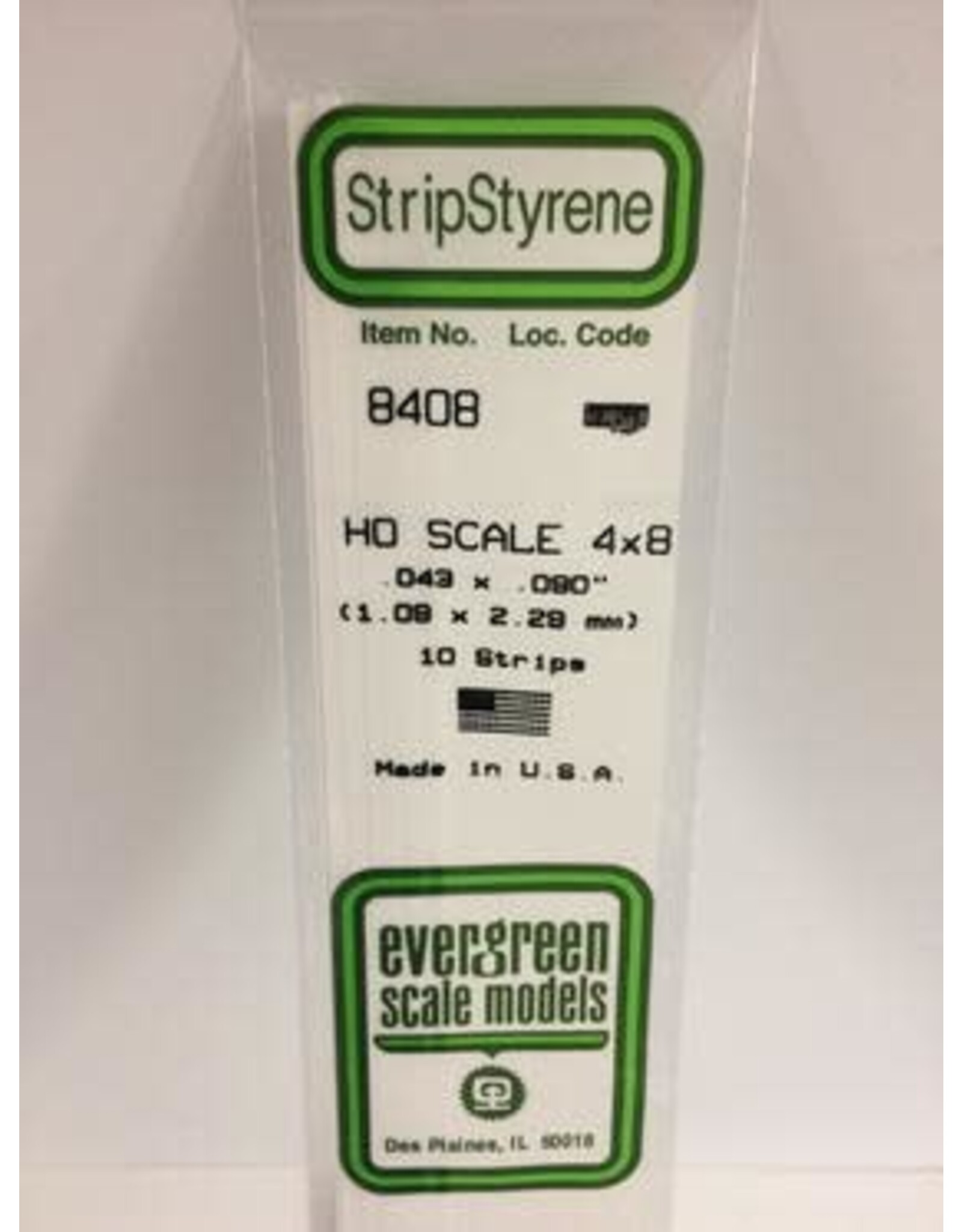 Evergreen HO STRIPS-4"X8"(10/PK)