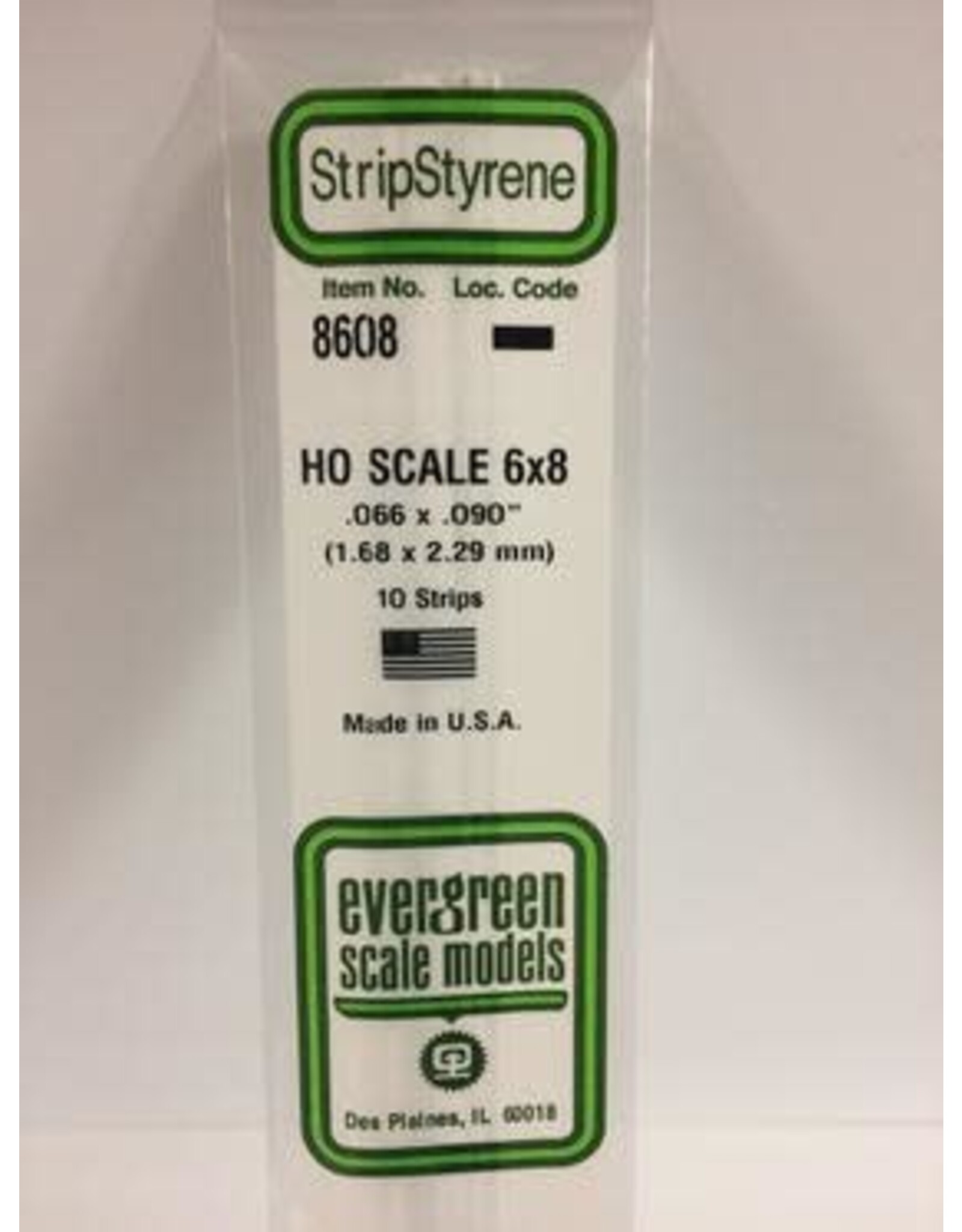 Evergreen HO STRIPS-6"X8"(10/PK)