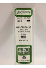 Evergreen HO STRIPS-6"X10"(10/PK)