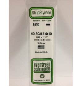 Evergreen HO STRIPS-6"X10"(10/PK)