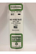 Evergreen HO STRIPS-6"X12"(10/PK)