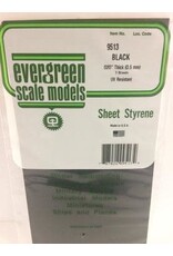 Evergreen 6X12" BLACK SHEET.50MM (3PCS)