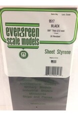 Evergreen 6X12" BLACK SHEET2.0MM (1PCS)