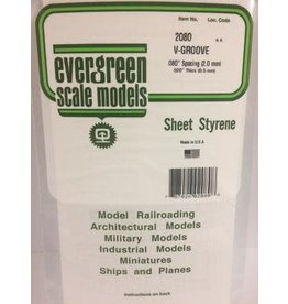 Evergreen .020" SIDING-VGROOVE .080" SPACING