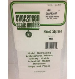 Evergreen .040" SIDING-CLAPBOARD .060 SPACING