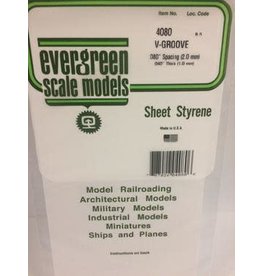 Evergreen .040" SIDING-VGROOVE .080 SPACING