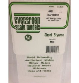 Evergreen .040" SIDING-CLAPBOARD .080 SPACING