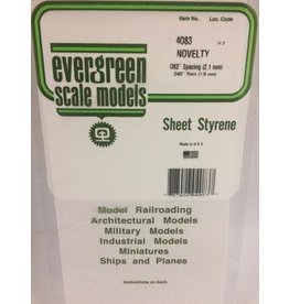 Evergreen .040" SIDING-NOVELTY .083 SPACING