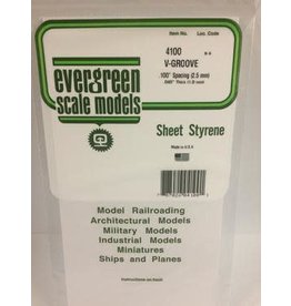 Evergreen .040" SIDING-VGROOVE .100 SPACING