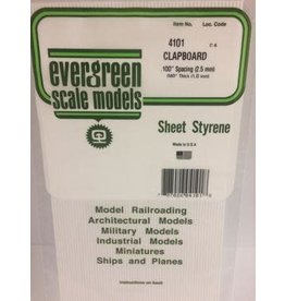 Evergreen .040" SIDING-CLAPBOARD .100 SPACING