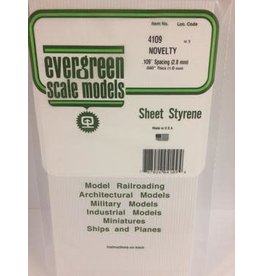 Evergreen .040" SIDING-NOVELTY .109 SPACING