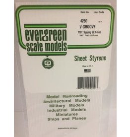 Evergreen .040" SIDING-VGROOVE .250 SPACING