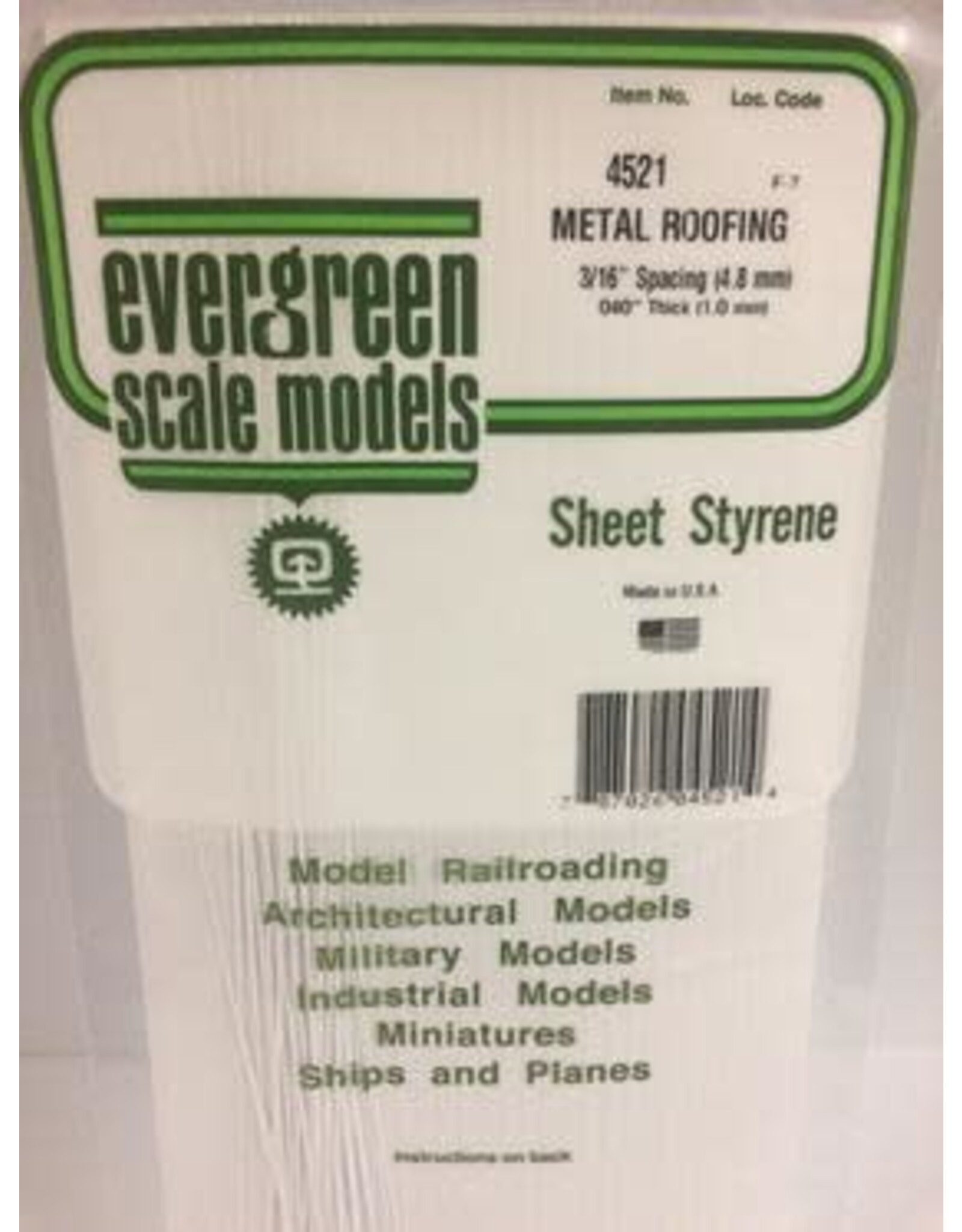 Evergreen SEAM ROOF-3/16"