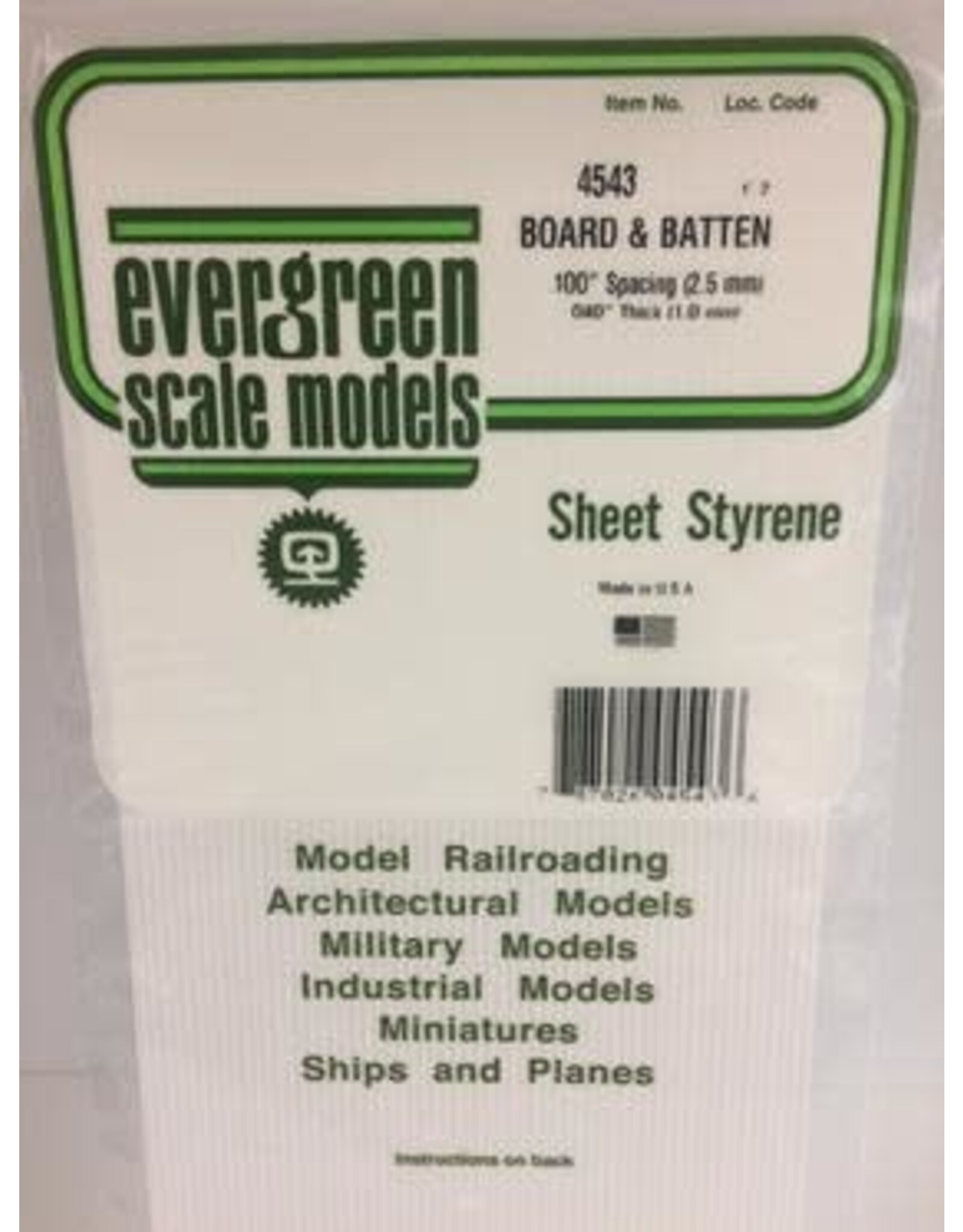 Evergreen BOARD/BATTEN-.100