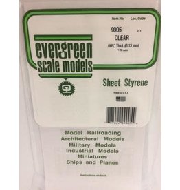 Evergreen 6X12 CLEAR SHEET-.005" (3/PK)