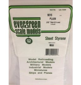 Evergreen 6X12 PLAIN SHEET-.015" (3/PK)
