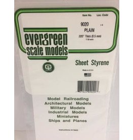 Evergreen 6X12 PLAIN SHEET-.020" (3/PK)